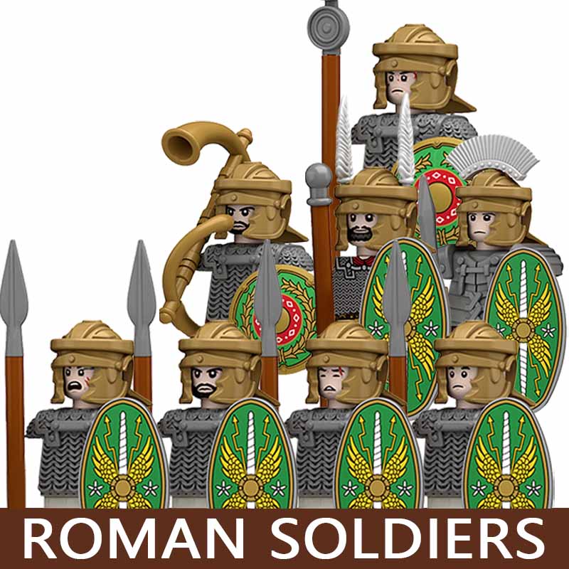 中世軍事シリーズフィギュア 組み立てブロック 城 ローマ兵士 - Lego Minifigure Holder のレビューと価格