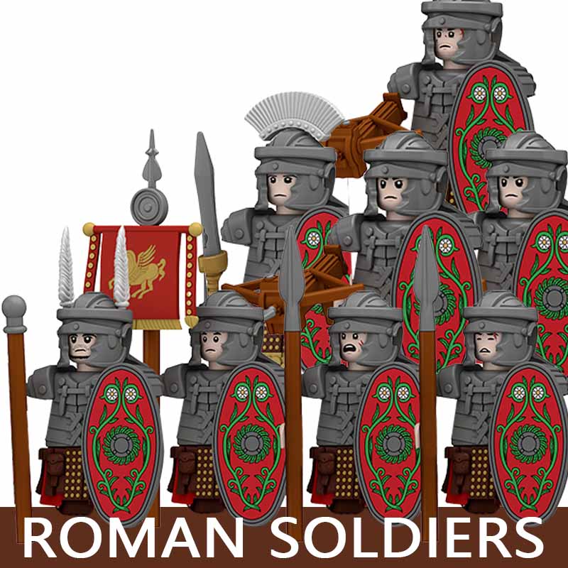 中世軍事シリーズフィギュア 組み立てブロック 城 ローマ兵士 - Lego Minifigure Holder のレビューと価格