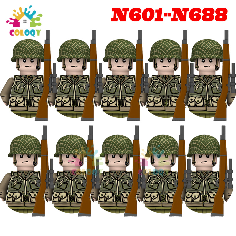子供のおもちゃ 第二次世界大戦 10個/セット N601-N - Lego Minifigure Holder のレビューと価格
