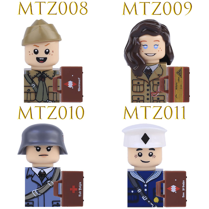 軍事兵士フィギュア 組み立てブロック ドイツ山岳歩兵 海軍空 - Lego Minifigure Holder のレビューと価格